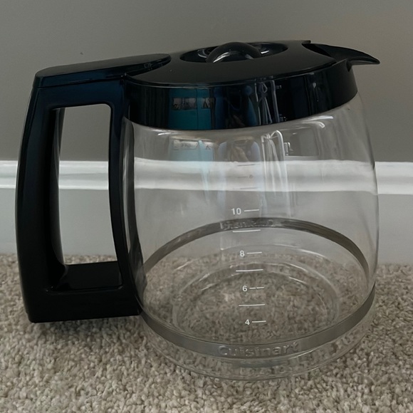 Replacement Cuisinart 12 Cup Glass Coffee Carafe & Black Lid Stainless Steel - Picture 2 of 7